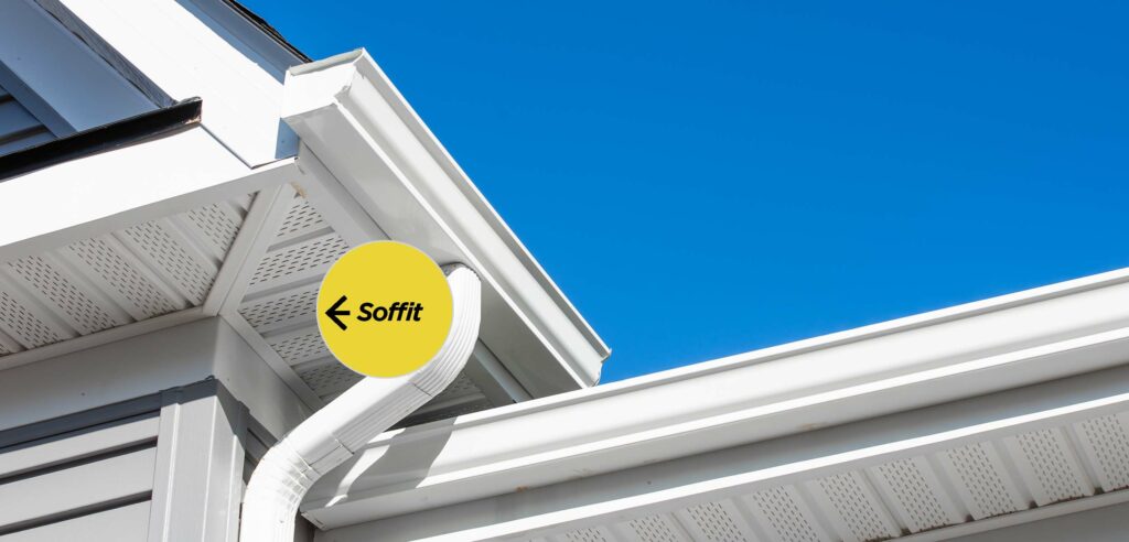 Photo showing where soffits are located.