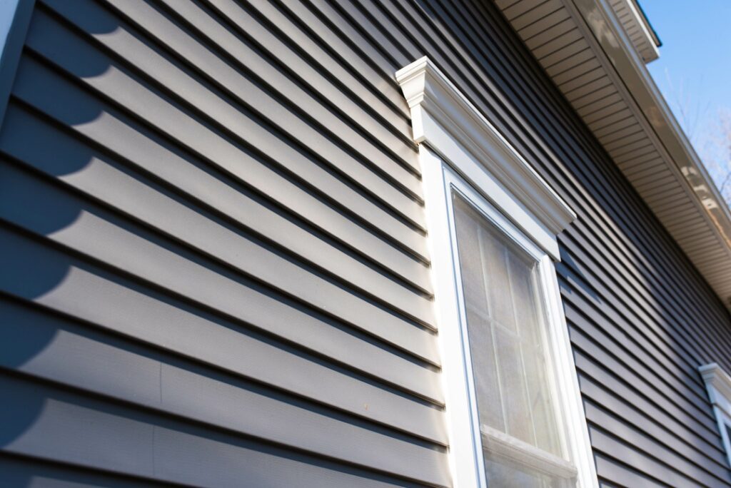 Vinyl siding on exterior of Calgary home